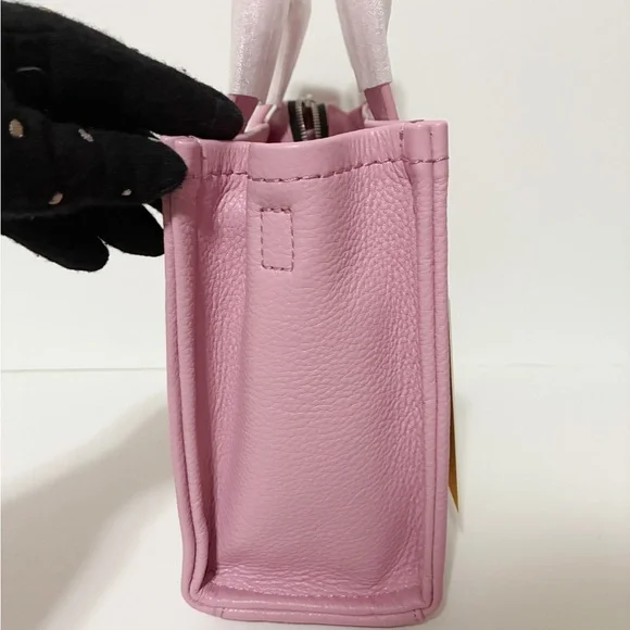 🌸New Marc Jacobs Lilac Leather Small  Tote Bag  Crossbody Bag - Picture 3 of 12